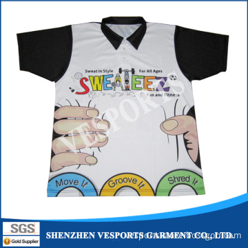 Dye Sublimation Mens Running Polo Shirts